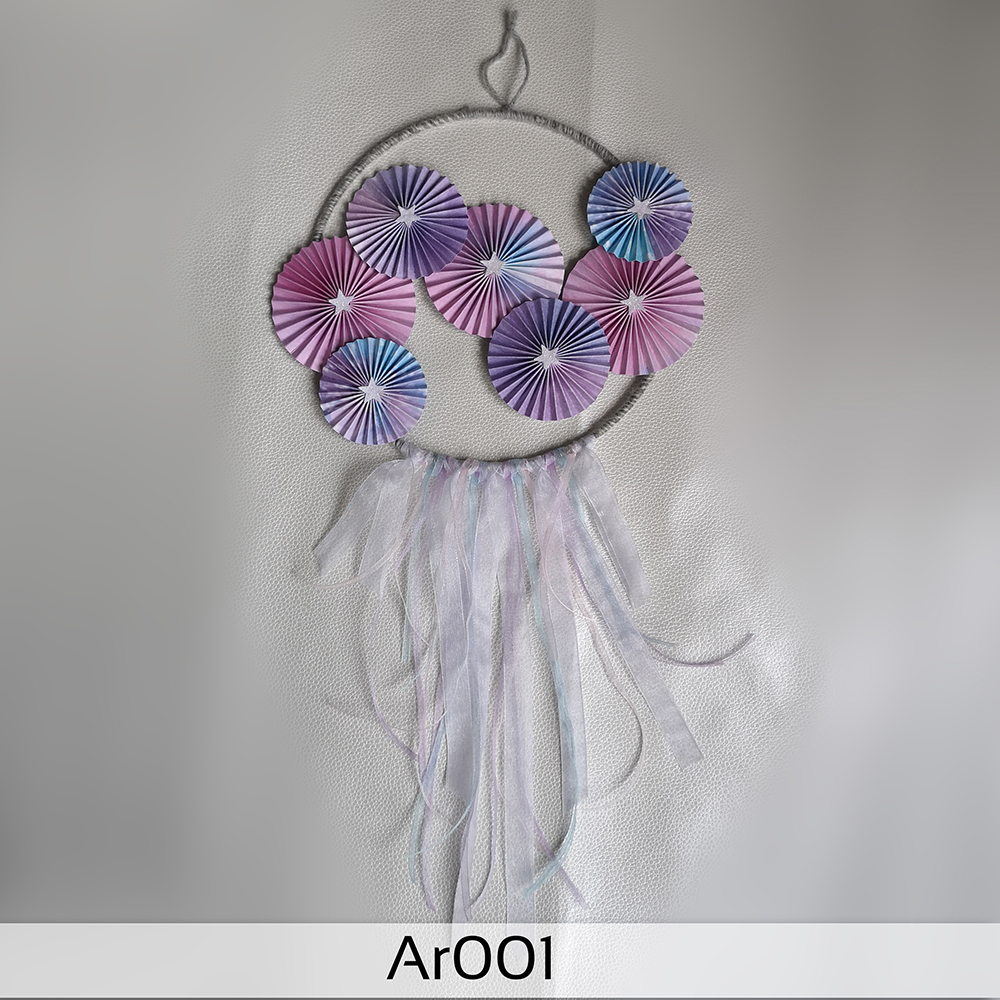 Attrape-rêves 20 cm / Papier et rubans – Image 5