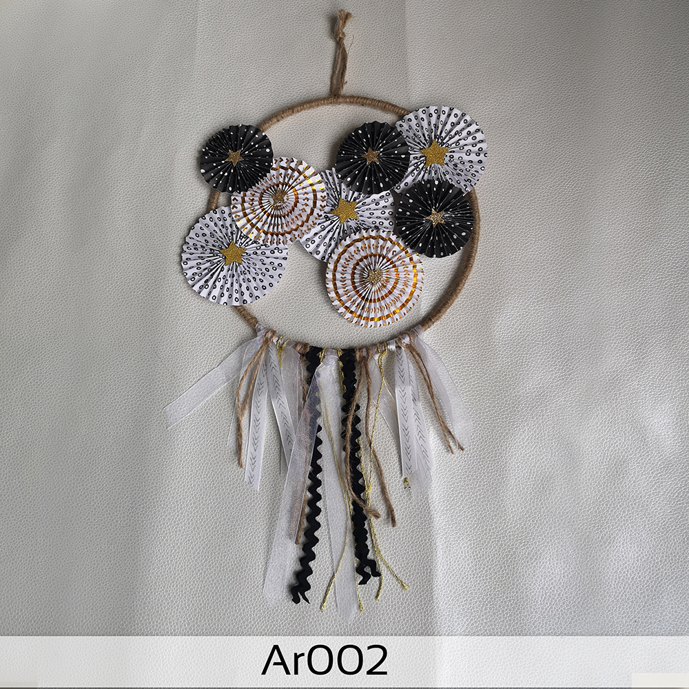 Attrape-rêves 20 cm / Papier et rubans – Image 4