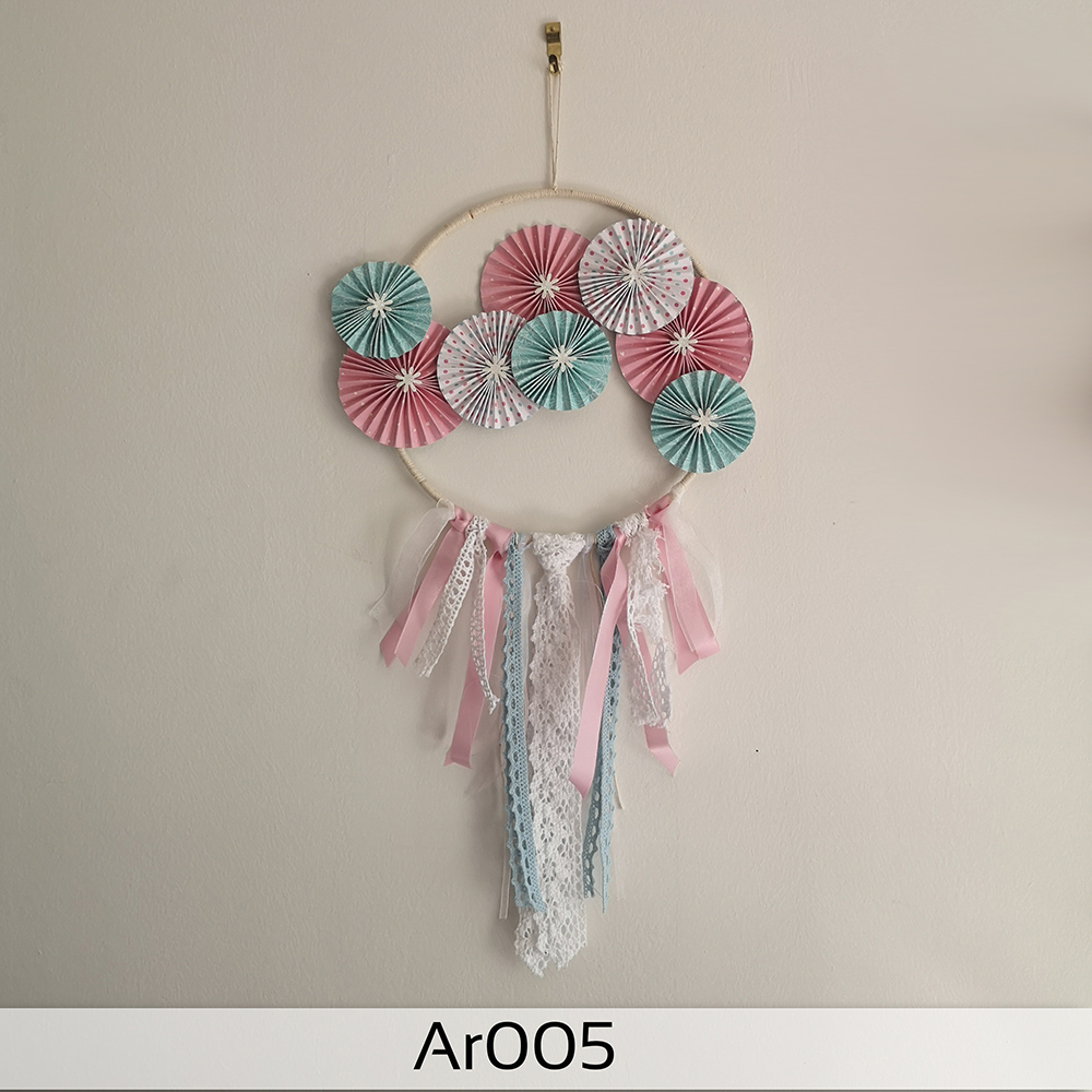 Attrape-rêves 20 cm / Papier et rubans – Image 2