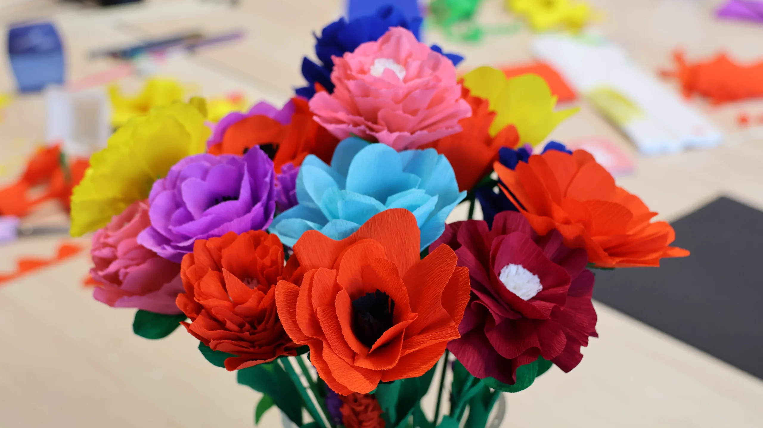 bouquet de fleur atelier cse -crédit agricole